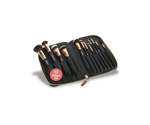 Make-up Makeup Brand Fantasy Brush Brush su Zip Bag, Parts, Black/Rame