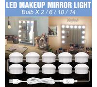 Make Up Mirror Light LED lampada da parete bagno Vanity Lights lampada da toeletta dimmerabile continua decorazione camera da letto Nightlight