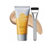 Make-up Per Viso e Corpo, Correttore e Primer, Resistente All'acqua，#1：85g | Con Pennello,Aiuta a Creare un Incarnato Più Uniforme Con Una Coprenza Da Leggera a Media, Modulabile