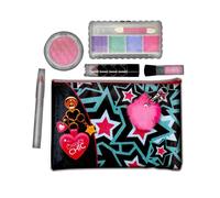 Clementoni Crazy Chic - Make Up Pochette, Trousse Trucchi Lavabili per Bambine di 6+ Anni, Borsetta Cosmetici Completa con Ombretti, Rossetto e Matita Labbra, Gioco Creativo e Idea Regalo, 18697