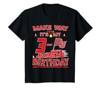 Make Way It's My 3rd Birthday Race Car ragazzo bambini Maglietta