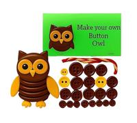 Make Your Own Animal Buttons Craft Kit, Funny Christmas Hanging 3D Animal Buttons Ornament, Christmas Holiday Decoration for Window Door Wreaths Entryway Decor