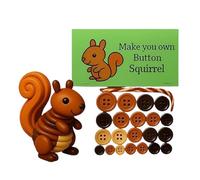 Make Your Own Animal Buttons Craft Kit, Funny Christmas Hanging 3D Animal Buttons Ornament, Christmas Holiday Decoration for Window Door Wreaths Entryway Decor