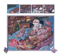 Make Your Own House Stickers | Decalcomanie paesaggistiche effetto terrorismo 3D - Decalcomanie horror per album di ritagli, biglietti di auguri, attività scolastiche, insegnanti, bambini, ragazzi e