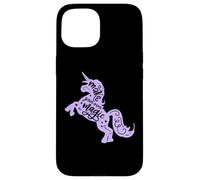 Make your own Magic Positive Citazione Ragazze Unicorno Graphic Tee Custodia per iPhone 15
