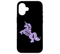 Make your own Magic Positive Citazione Ragazze Unicorno Graphic Tee Custodia per iPhone 16