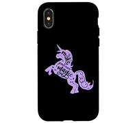 Make your own Magic Positive Citazione Ragazze Unicorno Graphic Tee Custodia per iPhone X/XS