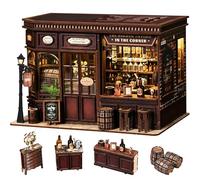 MAKEASY Book Nook - Kit fai da te in miniatura per adulti e ragazzi, puzzle 3D in legno per libreria, decorazione per libreria, modellino di casetta di Booknook, regalo creativo per familiari e amici