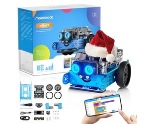 Makeblock mBot2 Robot Programmabile Bambini, Coding Robot Giocattolo Compatibile con Programmazione Scratch e Python, Emo Robot Intelligente per Bambini Supporto WiFi, IoT