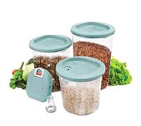 MakeCuisine MC-CONT3 - Set di 3 contenitori con Motore per sottovuoto, Trasparente e Grigio, 1 x 1 litro, 1 x 1,5 Litri e 1 x 2 Litri