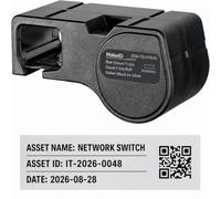 MakeID Cartuccia D50 nero su argento, etichette per tutte le stagioni e | Etichette dei componenti, identificazione di sicurezza, monitoraggio delle risorse, uso interno ed esterno
