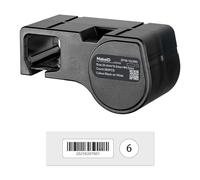 MakeID Etichette adesive in nylon per stampante industriale di etichette D50 - nero su bianco, 25,4 x 9,5 mm + φ9,5 mm (380 pezzi), per uso interno/esterno, sicurezza, tracciamento delle risorse