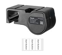 MakeID Etichette in PET per stampante industriale di etichette D50 - nero su bianco, 50 mm x 20 mm (340 pezzi), uso interno/esterno, sicurezza, tracciamento delle risorse, marcatura elettrica