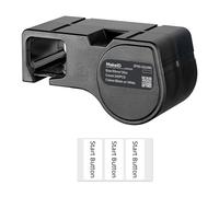 MakeID Etichette PET per Stampante di Etichette Industriale D50 - Nero su Bianco, 50 mm x 20 mm (340 pz), uso interno/esterno, sicurezza, tracciabilità beni, etichettatura elettrica