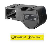 MakeID Etichette PET per Stampante di Etichette Industriale D50 - Nero su Giallo, 38 mm x 8 m, uso interno/esterno, sicurezza, tracciabilità beni, etichettatura elettrica