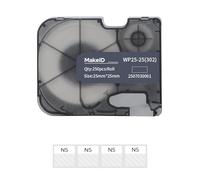 MakeID Involucro di filo autolaminante per cavi elettrici e datacom, etichette integrate in PE con cartuccia a nastro per etichettatrice industriale P31S e P31, pre-dimensionato