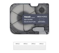 MakeID Involucro di filo autolaminante per cavo elettrico e datacom, etichette integrate in PE con cartuccia a nastro per etichettatrice industriale P31S e P31, 1 "W, 4,5 m L/rotolo