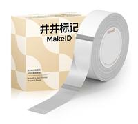 MakeID Nastro per Etichette Compatibile con S1 PRO, Carte di Stampa Auto-adesive 15 x 35 mm, 210 Pezzi per Rotolo, Trasparente