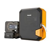 Makeid Set di etichettatrici industriali P31, stampante etichettatrice Bluetooth portatile con etichetta da 1,8 cm di larghezza x 8 m di lunghezza (bianca e gialla), etichettatrice per fili e cavi per