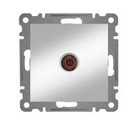 MAKEL 57065027 - Presa per cavi per TV, 4 dB (inserto + coperchio), Karea MET, colore: Argento