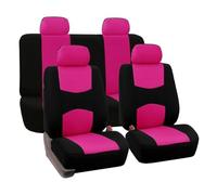 MaKeMoney 9 Pezzi Auto Set Coprisedili per Fiat Panda Classic/Pandazzurri/Panda City Cross 2000-2023 2024, Pelle Copri Sedile Auto Impermeabile Protezioni Interno Accessori, G/Pink