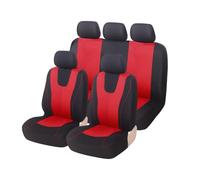 MaKeMoney 9 Pezzi Auto Set Coprisedili per Hyundai i10 i-10 / i10 N Line 2000-2023 2024 2025, Set Copri-Sedile Anteriori Traspirante Antiscivolo Auto Accessori,A/Black Red