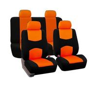 MaKeMoney 9 Pezzi Auto Set Coprisedili per Suzuki Ignis (MF) 2.Gen 2016-2024, Pelle Copri Sedile Auto Impermeabile Protezioni Interno Accessori, E/Orange
