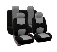 MaKeMoney 9 Pezzi Auto Set Coprisedili per Suzuki Ignis (MF) 2.Gen 2016-2024, Pelle Copri Sedile Auto Impermeabile Protezioni Interno Accessori, D/Black Gray