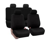 MaKeMoney 9 Pezzi Auto Set Coprisedili per V-W New Beetle Cabrio (1Y7) 2002-2025, Pelle Copri Sedile Auto Impermeabile Protezioni Interno Accessori, B/Black