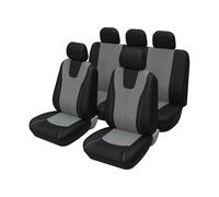 MaKeMoney 9 Pezzi Coprisedile Coprisedili Auto per Renault Clio MK2 Hatchback 1998-2026, Antiscivolo Coprisedile Traspirante Protezione Accessori,E/灰色