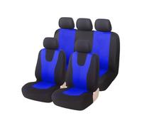 MaKeMoney 9 Pezzi Coprisedile Coprisedili Auto per Renault Clio MK2 Hatchback 1998-2026, Antiscivolo Coprisedile Traspirante Protezione Accessori,D/蓝色