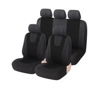 MaKeMoney 9 Pezzi Coprisedile Coprisedili Auto per Renault Clio V Life/Zen/Intens/R.S. Line/Business 2019-2026, Antiscivolo Coprisedile Traspirante Protezione Accessori,B/黑色