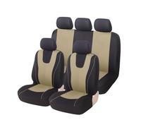 MaKeMoney 9 Pezzi Coprisedile Coprisedili Auto per Renault Modus/Grand Modus 2004-2026, Antiscivolo Coprisedile Traspirante Protezione Accessori,A/米色