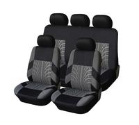 MaKeMoney 9 Pezzi Coprisedili Auto per Toyota C-HR CHR Hybrid C-HR EV 2016-2024+, Traspirante Auto Set Coprisedili Impermeabile Comfort Interno Accessori, F/Grey