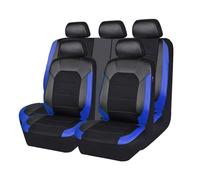 MaKeMoney Auto Set Coprisedili per Kia Picanto 2020 2021 2022 2023 2024, Pelle Protezioni per Sedili Set Completo di coprisedili Auto Interno Accessori,A/Black Blue