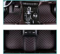 MaKeMoney Tappetini Auto in Pelle per Nissan Qashqai e-Power (J12) 2022-2024(LHD), Copertura Completa Auto Tappeti Tappetini Antiscivolo Protezion Accessori, C/Black Red