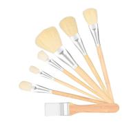 Makemop Brush Set for Acrylic Painting, 7 Gilding Brushes, Fan Design, Large Artist Paint Brushes, Multi-Function Tools for Detail, Texture, Art Projects, 7.87x1.18x3.94 inches