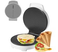 Maker di Cono di Waffle Elettrico - Riscaldamento a Doppia Faccia, 1000W, stampi antiaderenti in Acciaio Inossidabile da 7,5" - per Coni di Gelato, Dessert, panetteria Commerciale/casa