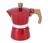 Maker Espresso in Piano Cottura, Classic Red Stovetop Espresso e caffè, Produce un Vero caffè Italiano, Pot Mok in Alluminio 3-6 Tazze con Manico (Capacità di 3 tazze)