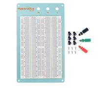 Makeronics 1660 - Breadboard senza saldatura, con piastra posteriore in alluminio blu per prototipazione Circuito/Arduino/Raspberry Pi
