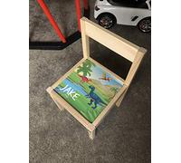 MakeThisMine - Sedia per Bambini, Personalizzabile con Dinosauro in Legno Dino1 T-Rex, con Incisione a Forma di Uovo, per Interni ed Esterni