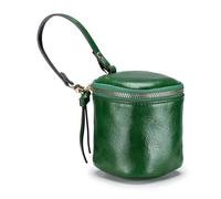 Makeup Bag Borsa da toilette da toilette da toilette da toilette da toilette di Trucco in pelle da viaggio con specchio Pochette Trucchi (Color : Green)