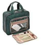 Makeup Bag Borsa da viaggio for cosmetici da donna, borsa da viaggio, borsa multifunzionale, impermeabile, pieghevole, portatile, grande, da appendere Pochette Trucchi (Color : Green)