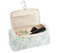 Makeup Bag - Cotton+Polyester, 12,6 x 6,5 x 6,5 in Quilted Organizer Large-Capacity Storage | Portable Hanging Travel Cosmetic Bag, Hair Tool Storage Case For Brushes, Straighteners, Curlers