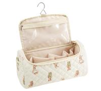 Makeup Bag - Cotton+Polyester, 12,6 x 6,5 x 6,5 in Quilted Organizer Large-Capacity Storage | Portable Hanging Travel Cosmetic Bag, Hair Tool Storage Case For Brushes, Straighteners, Curlers