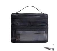Makeup Bag Custodia for cosmetici portatile da donna in rete, custodia for trucco da donna, cerniera da viaggio, organizzatore for trucco, lavaggio, articoli da toeletta, bellezza, piccola borsa Poche