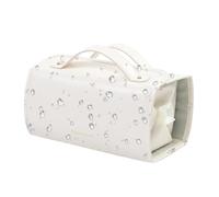 Makeup Bag, Makeup Organizer, Roll-Up Makeup Bag, Travel Makeup Organizer, Large Capacity 4-In-1 Roll-Up Makeup Bag with Compartments and Handles for Travel and Organizing Cosmetics and Toiletries