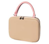 Makeup Bag, Makeup Pouch, 9,45 x 3,15 x 7,09 pollici, portatile e flessibile Compartment Organizer, Storage Solution, ideale per famiglia, amici, viaggi, verde/pink/giallo/cachi, cachi,