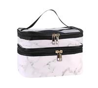 Makeup Bag Multifunzione Travel Clear Makeup Bag Fashion Leopard Banda cosmetica Borsa da toeletta Organizzatore Organizzatore Impermeabile Femminile Storage Make Up Cases Pochette Trucchi (Color : A