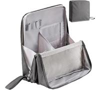 Makeup Bag, Standing Makeup Bag, Large Capacity, Portable Toiletry Bag for Makeup Brushes(#H)